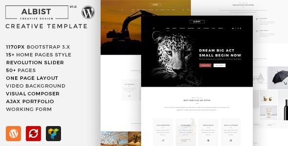 ALBIST Creative Multipurpose WordPress Theme 1.0 GPL Theme