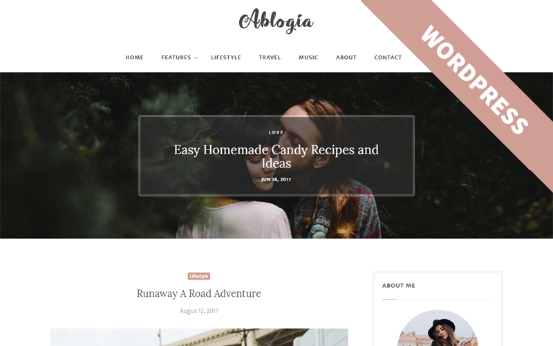 Ablogia Personal Blog WordPress Theme 1.0 GPL Theme