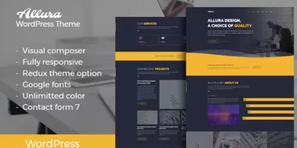 Allura Portfolio WordPress Theme 1.0 GPL Theme