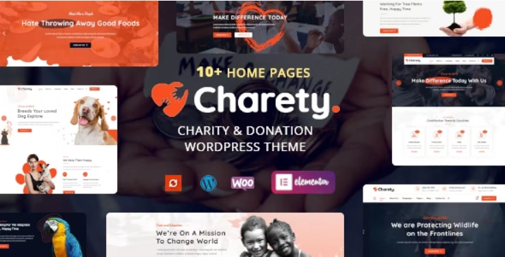 Charety Charity Donation WordPress Theme 1.0.4 GPL Theme
