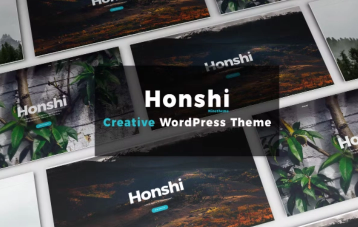 Honshi Pro Elementor Portfolio Simple WordPress PRO Theme 2.5.9 GPL Theme