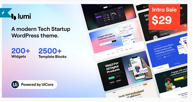 Lumi Tech Startup WordPress Theme 1.0.0 GPL Theme