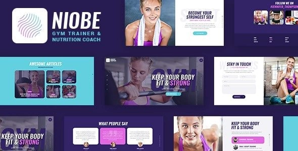 Niobe A Gym Trainer Nutrition Coach WordPress Theme 1.1.10 GPL Theme