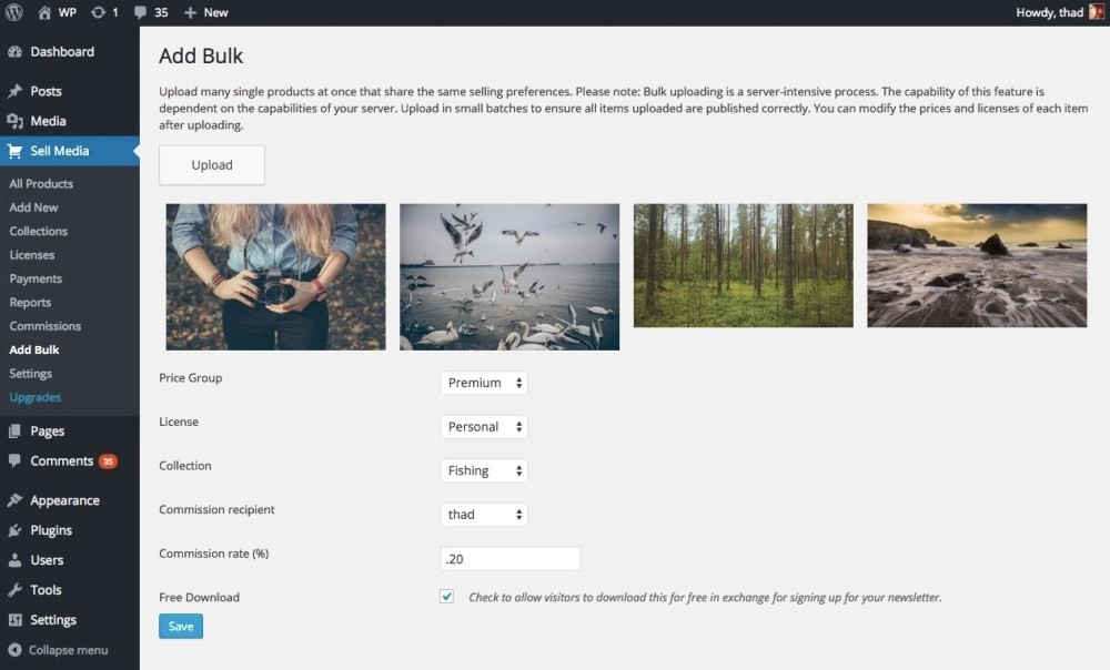 Sell Media Add Bulk 2.1.3 GPL Plugins