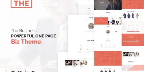 The Business Powerful One Page Biz WP Theme 1.6.1 GPL Theme