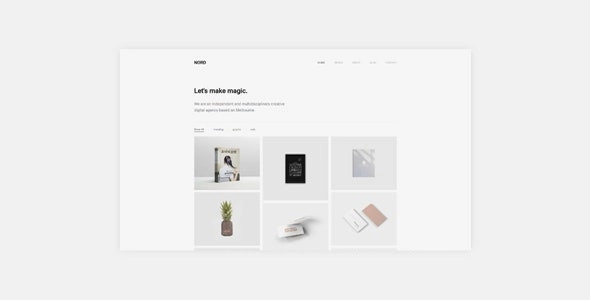 White Minimal Portfolio WordPress Theme 1 GPL Theme