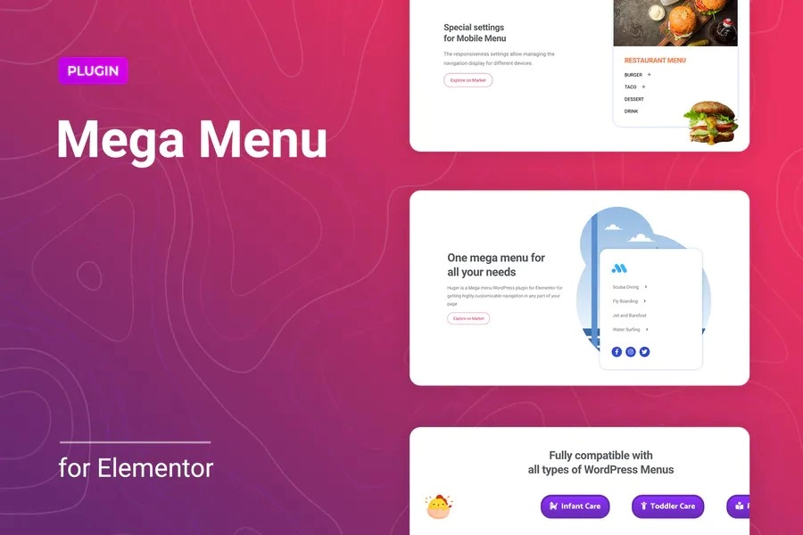 Huger – Mega Menu for Elementor 1.1.1 GPL Plugins