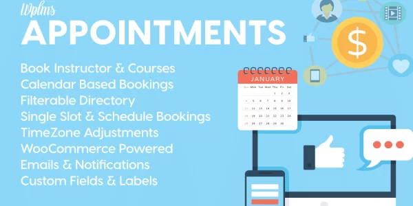 WPLMS Appointments 1.6.1 GPL Plugins